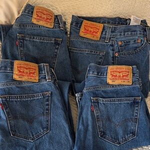 4 pair Levi's 505 Classic Blue Jeans